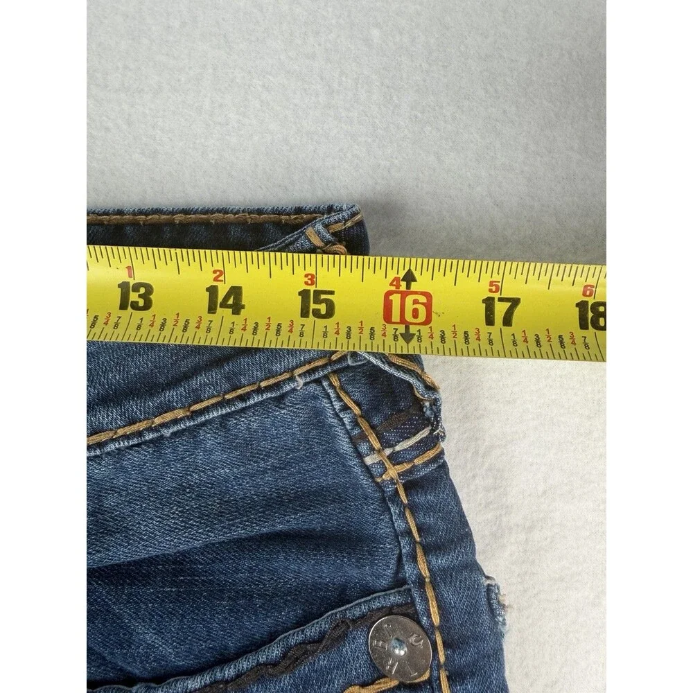 True Religion Men's Ricky Super T Straight Leg Blue Jeans Size 34x30